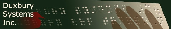 Duxbury DBT: Braille Translation Software