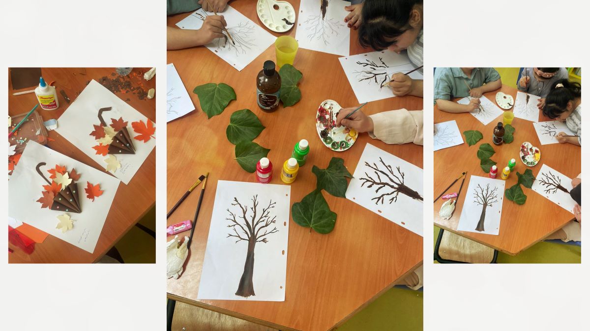 أطفال مركز تفرسيت يؤدون نشيدًا احتفاليًا بمناسبة فصل الخريف بمشاركة الأطر التربوية